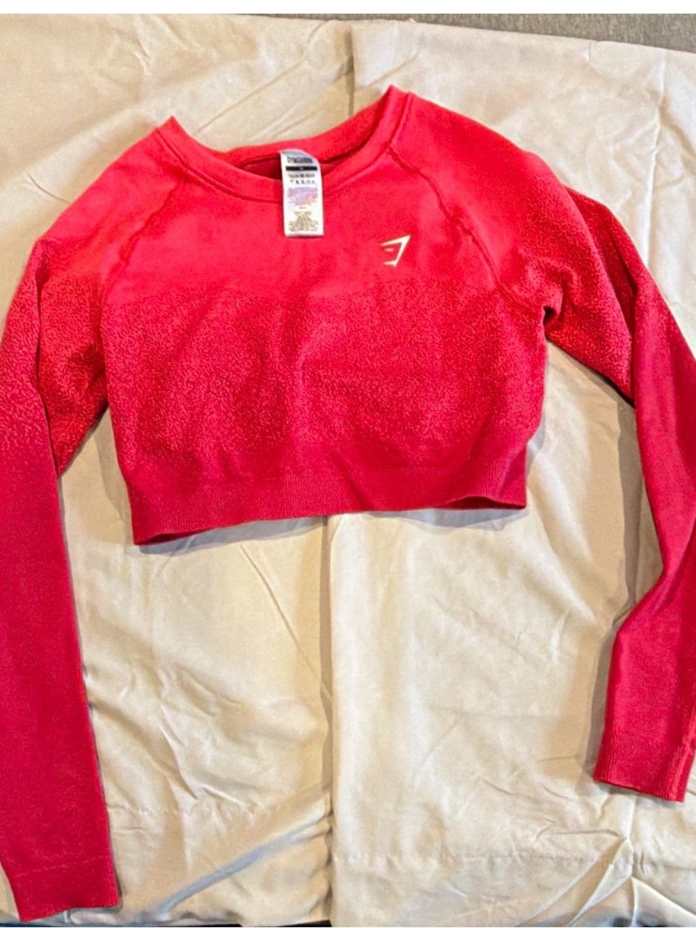Gymshark Hot Pink Seamless Long-Sleeve Crop Top